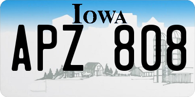 IA license plate APZ808
