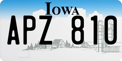 IA license plate APZ810