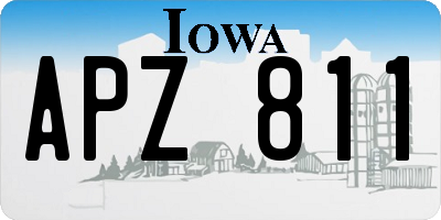 IA license plate APZ811