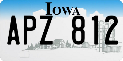 IA license plate APZ812