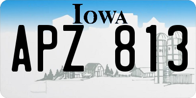 IA license plate APZ813