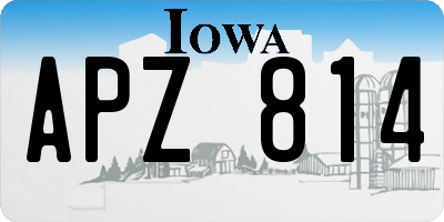 IA license plate APZ814