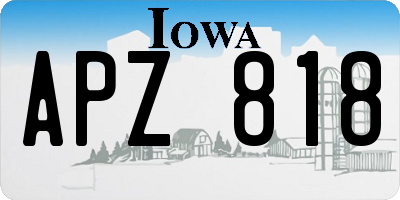 IA license plate APZ818