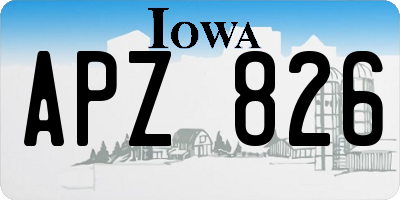 IA license plate APZ826