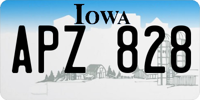 IA license plate APZ828