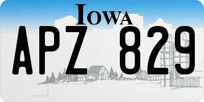 IA license plate APZ829