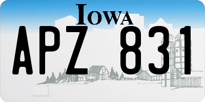 IA license plate APZ831