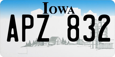 IA license plate APZ832