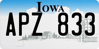 IA license plate APZ833