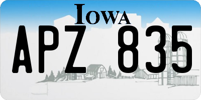 IA license plate APZ835