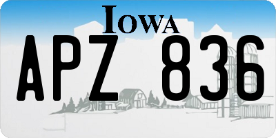 IA license plate APZ836