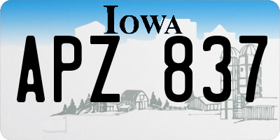 IA license plate APZ837