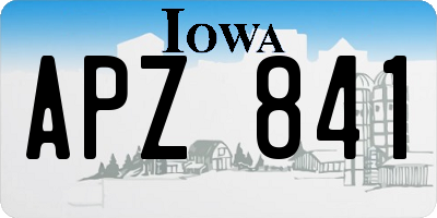 IA license plate APZ841