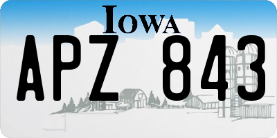 IA license plate APZ843