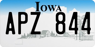 IA license plate APZ844