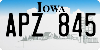 IA license plate APZ845