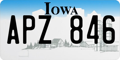 IA license plate APZ846