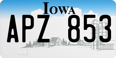 IA license plate APZ853