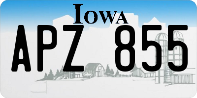 IA license plate APZ855