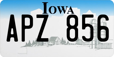 IA license plate APZ856