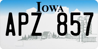 IA license plate APZ857