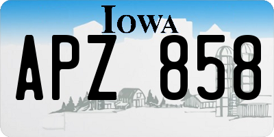 IA license plate APZ858
