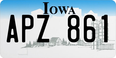 IA license plate APZ861