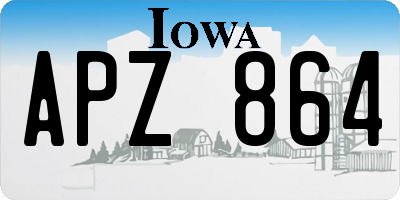 IA license plate APZ864