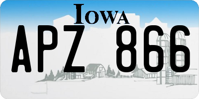 IA license plate APZ866