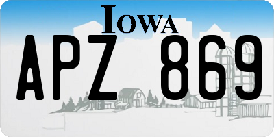 IA license plate APZ869
