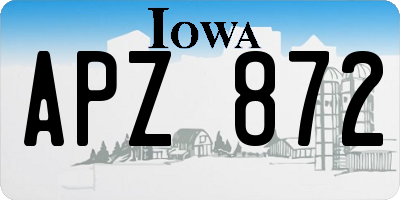 IA license plate APZ872