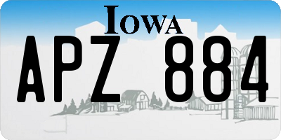 IA license plate APZ884