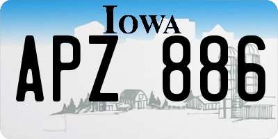 IA license plate APZ886