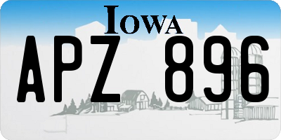 IA license plate APZ896