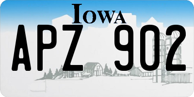 IA license plate APZ902
