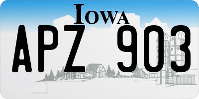 IA license plate APZ903