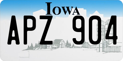 IA license plate APZ904