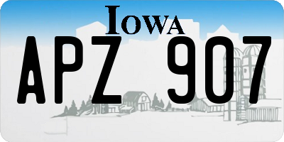 IA license plate APZ907