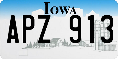 IA license plate APZ913