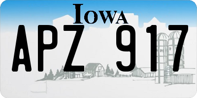 IA license plate APZ917