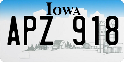 IA license plate APZ918