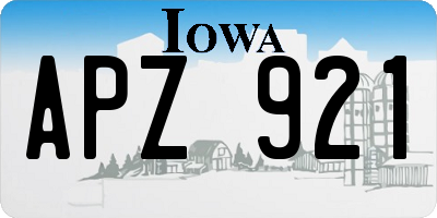 IA license plate APZ921