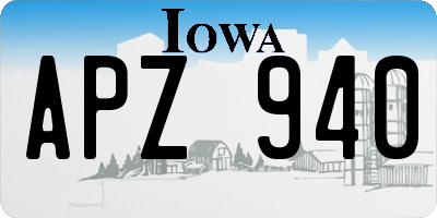 IA license plate APZ940