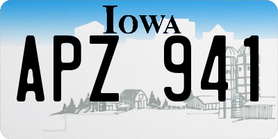 IA license plate APZ941