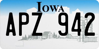 IA license plate APZ942