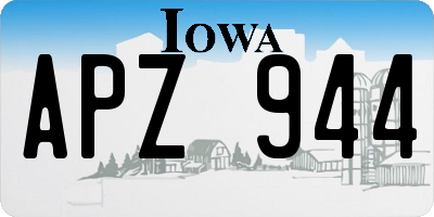 IA license plate APZ944