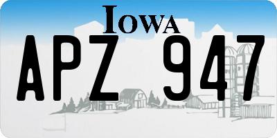 IA license plate APZ947