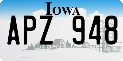 IA license plate APZ948