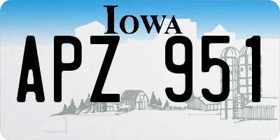 IA license plate APZ951
