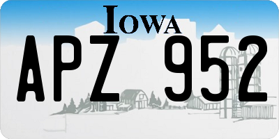 IA license plate APZ952